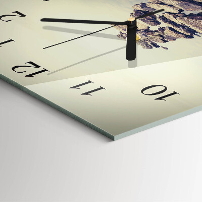 Quadratische wanduhr Flussufer