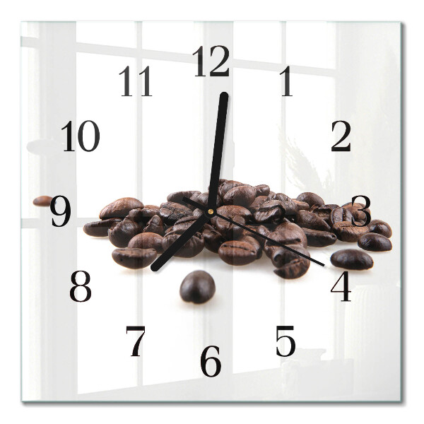 Wanduhr mit motiv quadratisch Kaffeebohnen