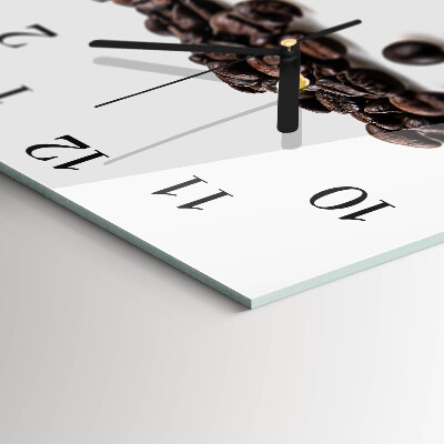 Wanduhr mit motiv quadratisch Kaffeebohnen