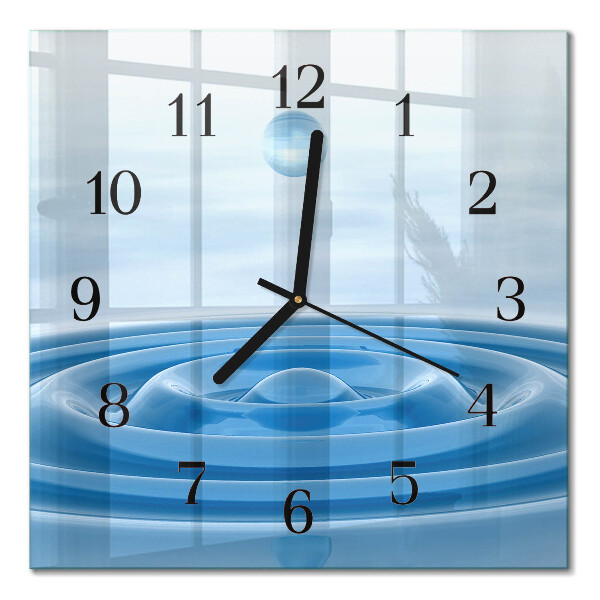 Quadratische wanduhr Wasser