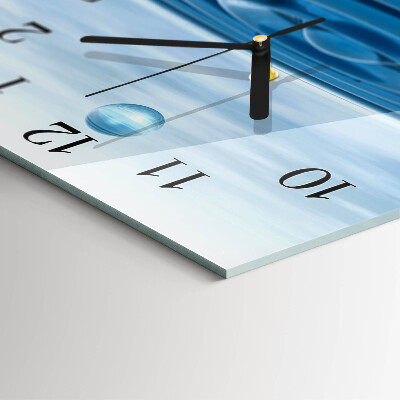 Quadratische wanduhr Wasser