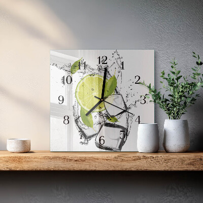 Quadratische wanduhr Kalziumkarbonat