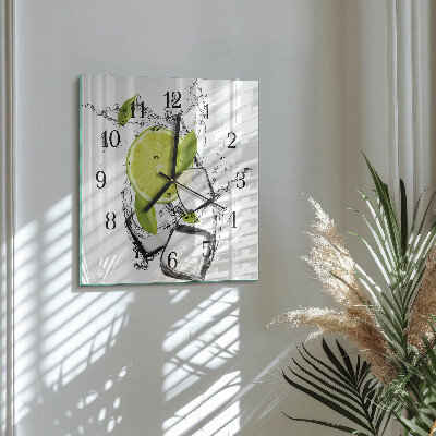 Quadratische wanduhr Kalziumkarbonat