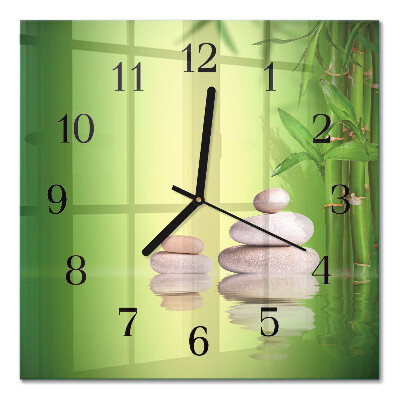 Moderne wanduhr quadratisch Zen-Steine