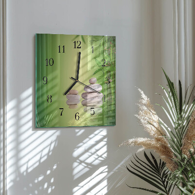 Moderne wanduhr quadratisch Zen-Steine