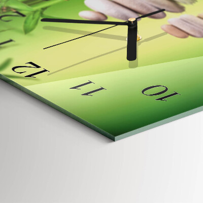 Moderne wanduhr quadratisch Zen-Steine