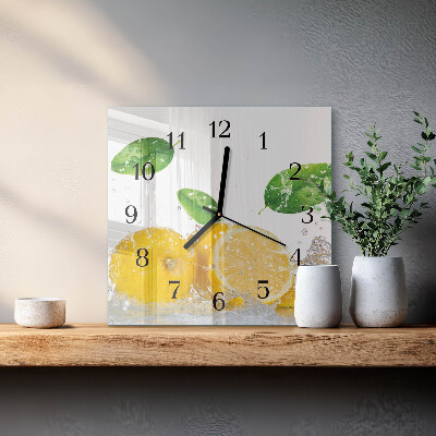 Wanduhr mit motiv quadratisch Zitrusfrüchte