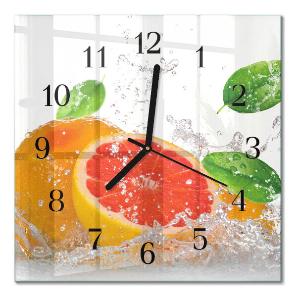 Quadratische wanduhr modern Grapefruit