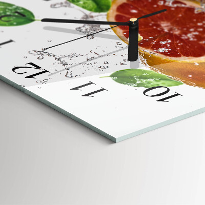 Quadratische wanduhr modern Grapefruit