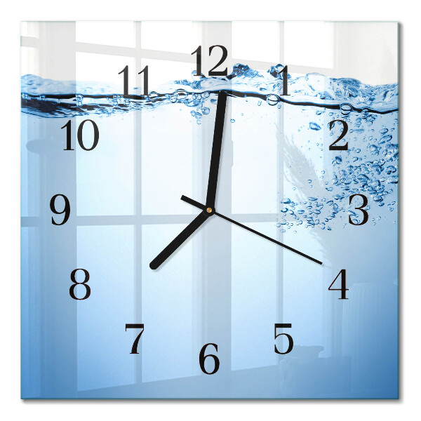 Moderne wanduhr quadratisch Wasser