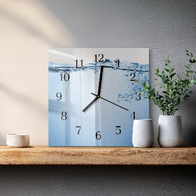 Moderne wanduhr quadratisch Wasser