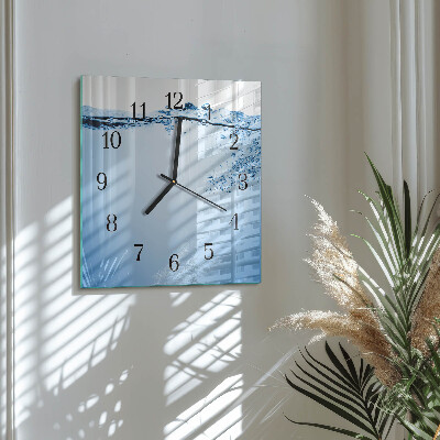 Moderne wanduhr quadratisch Wasser