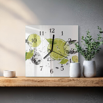 Quadratische wanduhr modern Kalziumkarbonat