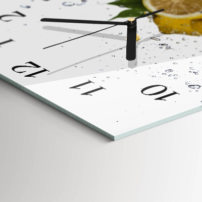 Moderne wanduhr quadratisch Zitronen