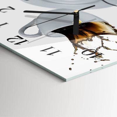 Wanduhr mit motiv quadratisch Eine Tasse Kaffee
