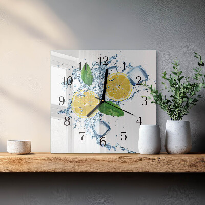 Moderne wanduhr quadratisch Zitrusfrüchte