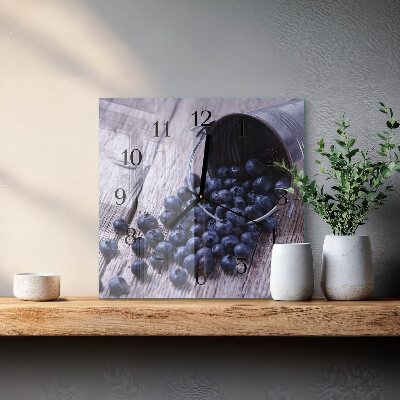 Quadratische wanduhr modern Beeren