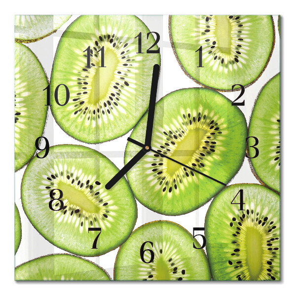 Quadratische wanduhr modern Kiwi