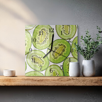 Quadratische wanduhr modern Kiwi
