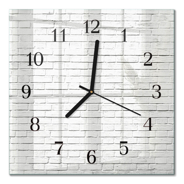 Wanduhr mit motiv quadratisch Ziegelmauer
