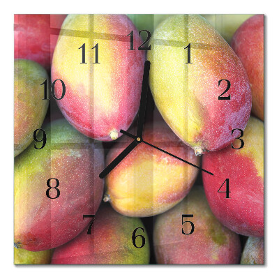 Moderne wanduhr quadratisch Obst