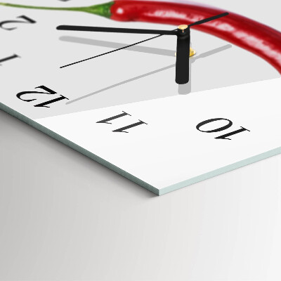 Wanduhr mit motiv quadratisch Chili-Pfeffer