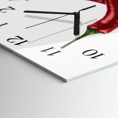 Wanduhr mit motiv quadratisch Chilischoten