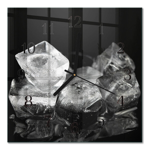 Glasuhr quadratisch Eiswürfel