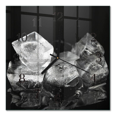 Glasuhr quadratisch Eiswürfel