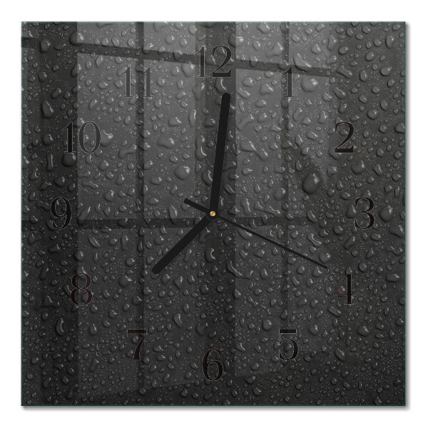Quadratische wanduhr modern Wassertropfen