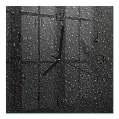 Quadratische wanduhr modern Wassertropfen