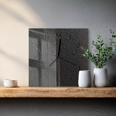 Quadratische wanduhr modern Wassertropfen