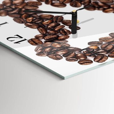 Moderne wanduhr quadratisch Kaffeebohnen
