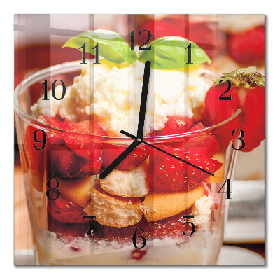 Quadratische wanduhr Obst