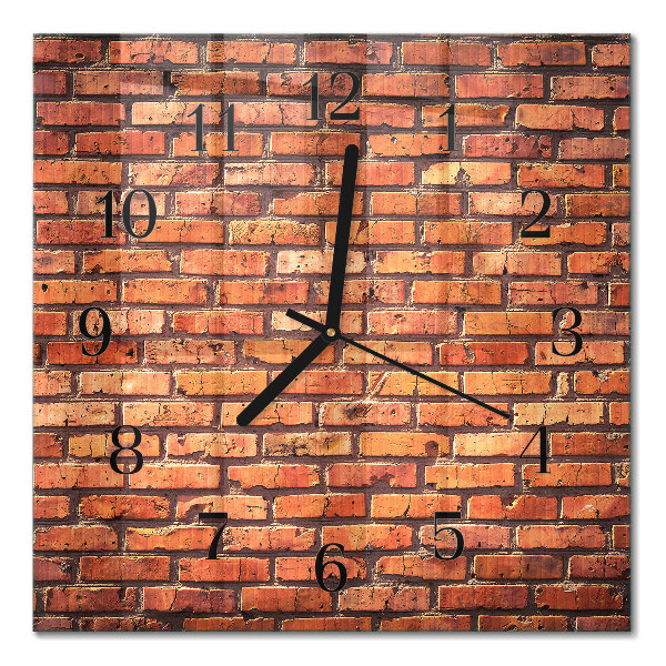 Wanduhr mit motiv quadratisch Ziegelmauer