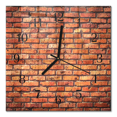 Wanduhr mit motiv quadratisch Ziegelmauer