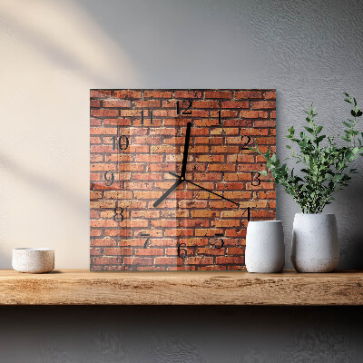 Wanduhr mit motiv quadratisch Ziegelmauer