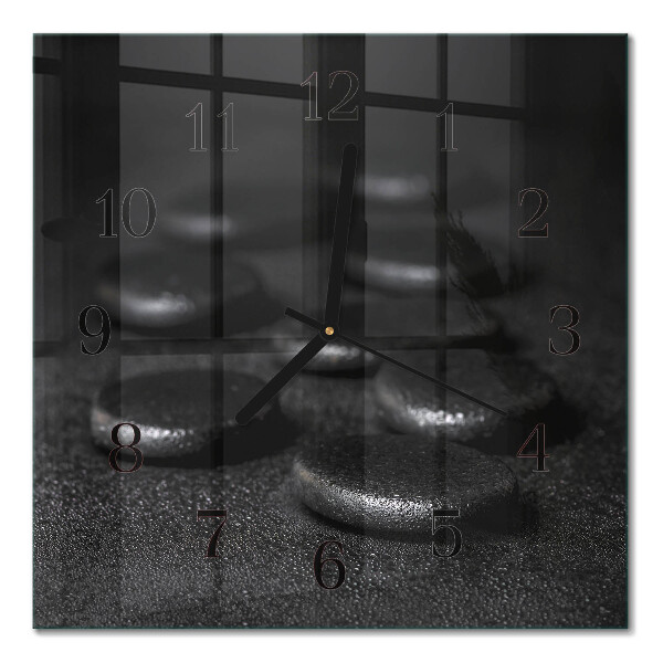 Moderne wanduhr quadratisch Zen-Steine