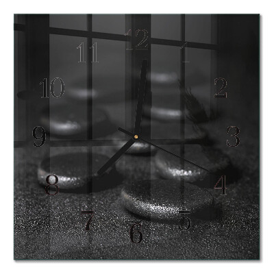 Moderne wanduhr quadratisch Zen-Steine