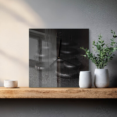Moderne wanduhr quadratisch Zen-Steine