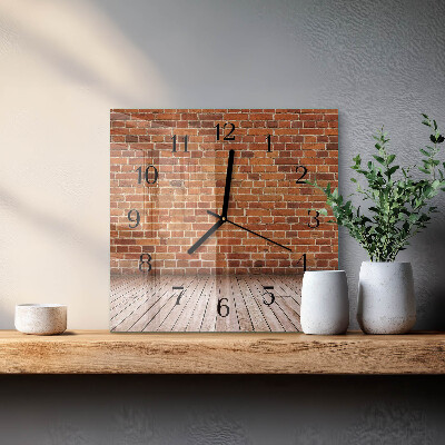 Wanduhr mit motiv quadratisch Ziegelmauer