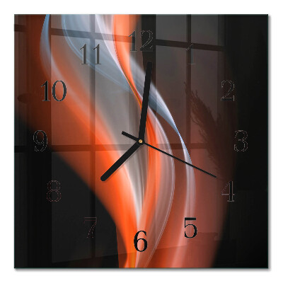 Moderne wanduhr quadratisch Lichtwellen