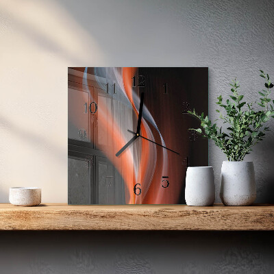 Moderne wanduhr quadratisch Lichtwellen