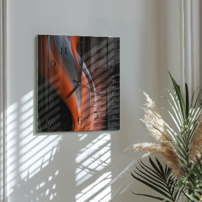 Moderne wanduhr quadratisch Lichtwellen