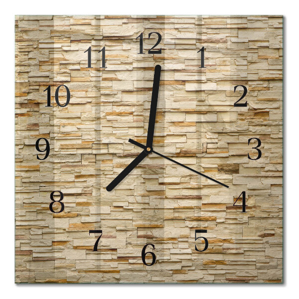 Quadratische wanduhr modern Dekorativer Stein