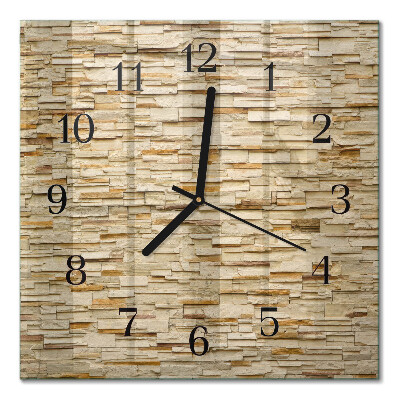 Quadratische wanduhr modern Dekorativer Stein