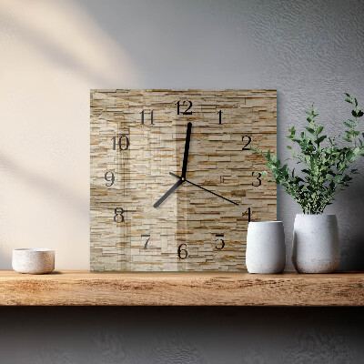 Quadratische wanduhr modern Dekorativer Stein