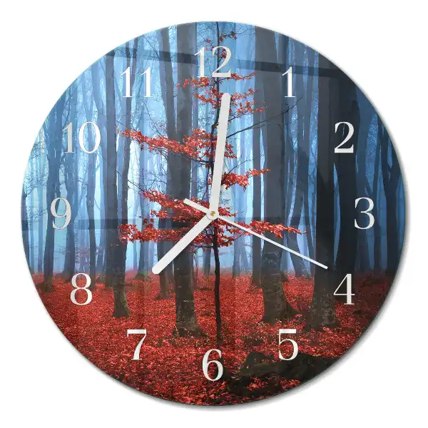 Glas wanduhr mit motiv rund Dunkelheit