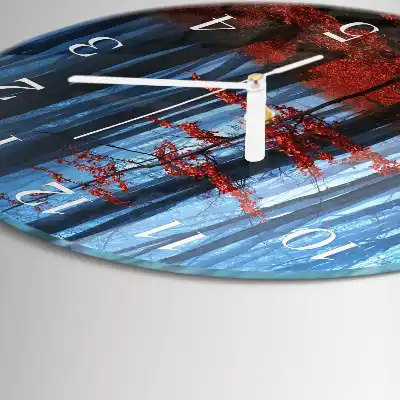 Glas wanduhr mit motiv rund Dunkelheit