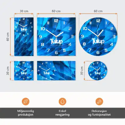 Runde wanduhr aus glas Pfirsich